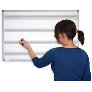 dry wipe whiteboard with music lines