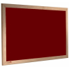 wood framed felt notice board - burgundy