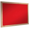 wood framed felt notice board - cherry