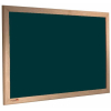 wood framed felt notice board - green