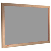 wood framed felt notice board - silver