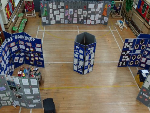 Folding display board hire - cape primary school