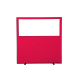 1500 x 1500 glazed woolmix office screen - Red