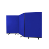 3 panel mobile office screens - 1800mm high - Blue