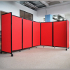 5 panel 360 acoustic room dividers - Red