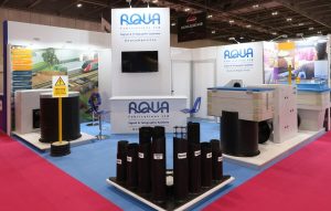 6m x 6m exhibition stand at Infrarail - Aqua Fabrications
