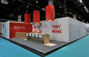 21.5m x 16m exhibition stand at Kind + Jugend