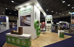 8m x 5m exhibition stand at National Painting and Decorating Show