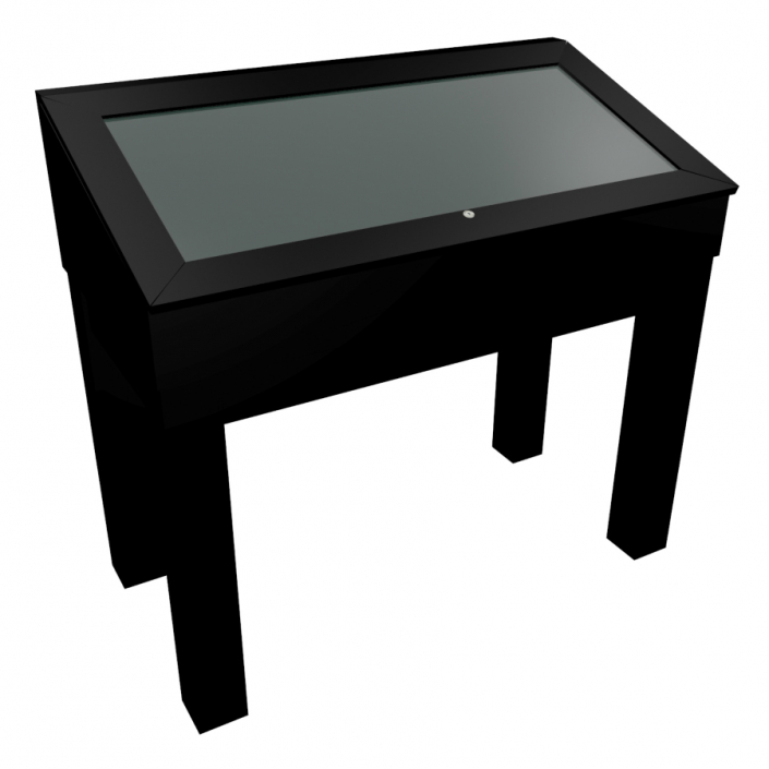 2. Black Laminate Wooden Glass Display Case - Design 2