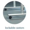 Lockable castors for A1 poster board