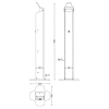 Pressgel outdoor sanitising station dimensions