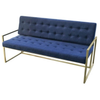 LS66 Maison Sofa for hire - Blue Velvet