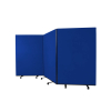3 panel easy clean mobile office screens - Navy - 1800mm high