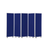 5 panel easy clean concertina screens - navy - 1500mm high