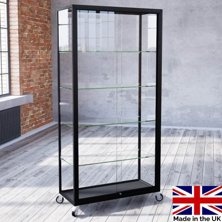 freestanding glass display case - pb013 - Made in the UK
