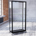 freestanding glass display case - pb013
