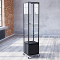 freestanding glass display case - pb025