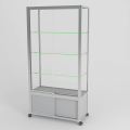 freestanding glass display case with storage - UB026ED