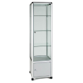 freestanding glass display case with storage - ub25