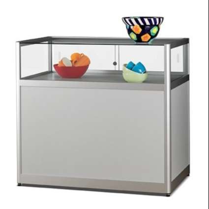 1000mm wide table display case with plinth