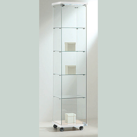 400mm wide freestanding glass display cabinet - 4/18LE