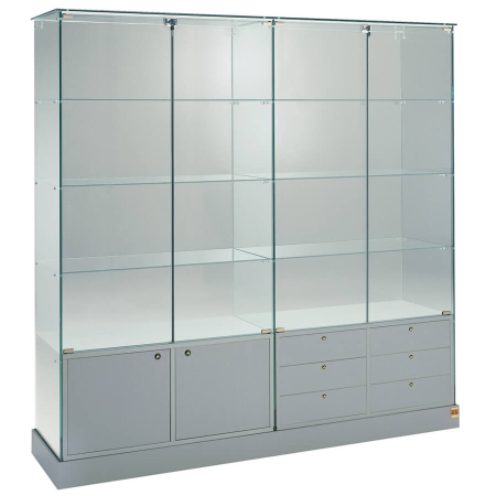 1420mm wide freestanding glass display case - 160/CMC