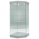 730mm wide freestanding corner glass display case - 191/AG