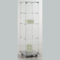 400mm wide glass freestanding display case - laminato light - 4/14 - light grey