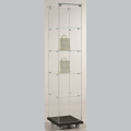 400mm wide glass freestanding display case - laminato light - 4/18 - wenge