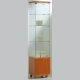 400mm wide glass freestanding display case - laminato light - LED - 4/18LM - cherry wood