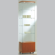 600mm wide glass freestanding display case - laminato light - 6/22M - cherry wood