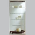800mm wide glass trapezoid freestanding display case - laminato light - 8/18LT - wenge