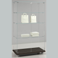800mm wide glass freestanding display case - laminato light - 8/14 - wenge